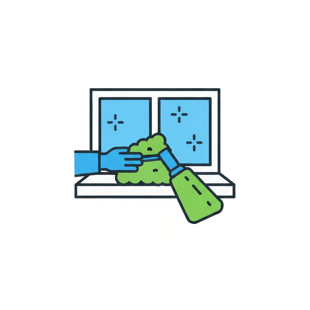 Мытье подоконников