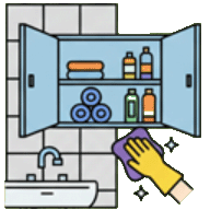 Услуга: Уборка внутри шкафа в ванной Бельцы