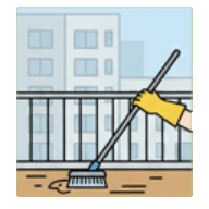 Услуга: Уборка балкона (Стандарт) Бельцы