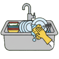 Услуга: Мытье посуды (1 полная раковина) Бельцы